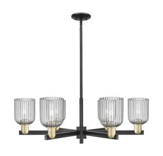 Arcadia Six Light Chandelier in Black Antique Brass (405|7166CRBABG5595SM)
