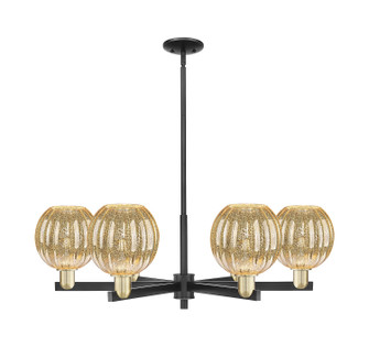 Arcadia Six Light Chandelier in Black Antique Brass (405|7166CRBABG4587ME)