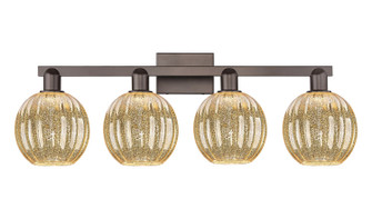 Arcadia Four Light Bath Vanity in Oil Rubbed Bronze (405|7164WOBG4587ME)