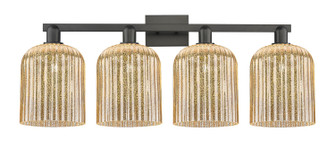 Arcadia Four Light Bath Vanity in Matte Black (405|7164WBKG5598ME)