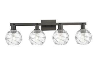 Arcadia Four Light Bath Vanity in Matte Black (405|7164WBKG12136CL)