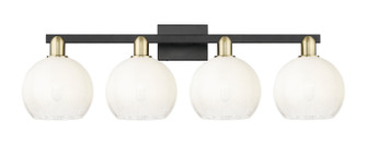 Arcadia Four Light Bath Vanity in Black Antique Brass (405|7164WBABG4838OP)