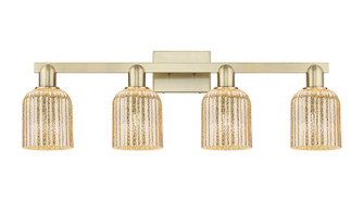Arcadia Four Light Bath Vanity in Antique Brass (405|7164WABG5595ME)