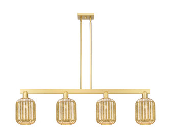 Arcadia Four Light Island Pendant in Satin Gold (405|7164ISGG4607ME)