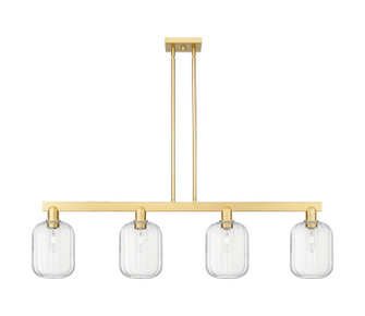 Arcadia Four Light Island Pendant in Satin Gold (405|7164ISGG4607CL)