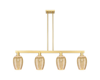 Arcadia Four Light Island Pendant in Satin Gold (405|7164ISGG4576ME)