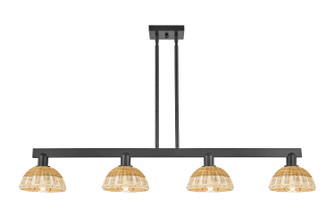Arcadia Four Light Island Pendant in Matte Black (405|7164IBKNBD275NAT)