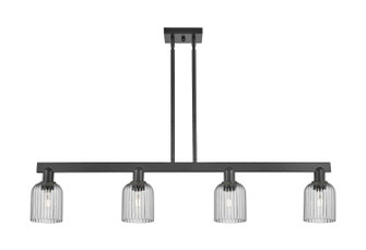 Arcadia Four Light Island Pendant in Matte Black (405|7164IBKG5595SM)