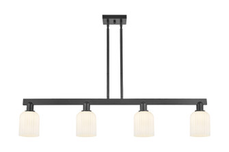 Arcadia Four Light Island Pendant in Matte Black (405|7164IBKG5595GWH)