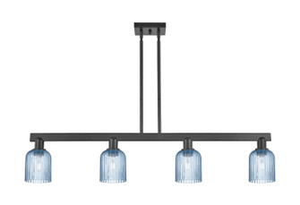 Arcadia Four Light Island Pendant in Matte Black (405|7164IBKG5595BL)