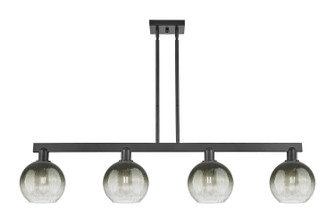 Arcadia Four Light Island Pendant in Matte Black (405|7164IBKG4838SL)