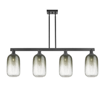 Arcadia Four Light Island Pendant in Matte Black (405|7164IBKG4827SL)