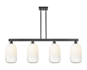 Arcadia Four Light Island Pendant in Matte Black (405|7164IBKG4827OP)