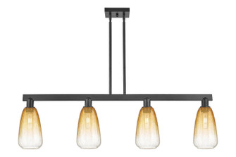 Arcadia Four Light Island Pendant in Matte Black (405|7164IBKG4806AM)