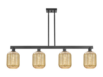Arcadia Four Light Island Pendant in Matte Black (405|7164IBKG4607ME)