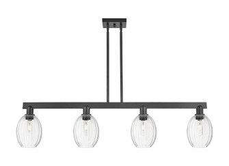 Arcadia Four Light Island Pendant in Matte Black (405|7164IBKG4596CL)