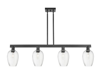 Arcadia Four Light Island Pendant in Matte Black (405|7164IBKG4576CL)