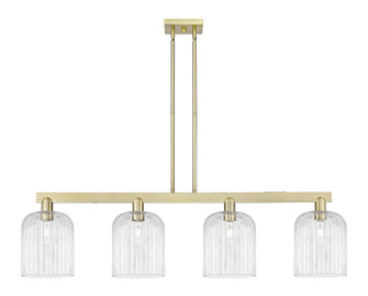 Arcadia Four Light Island Pendant in Antique Brass (405|7164IABG5598CL)