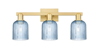 Arcadia Three Light Bath Vanity in Satin Gold (405|7163WSGG5595BL)