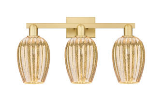 Arcadia Three Light Bath Vanity in Satin Gold (405|7163WSGG4576ME)