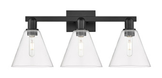 Arcadia Three Light Bath Vanity in Matte Black (405|7163WBKGBC82)