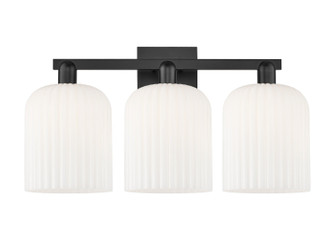 Arcadia Three Light Bath Vanity in Matte Black (405|7163WBKG5598GWH)