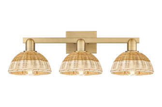 Arcadia Three Light Bath Vanity in Brushed Brass (405|7163WBBNBD275NAT)