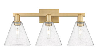 Arcadia Three Light Bath Vanity in Brushed Brass (405|7163WBBGBC84)