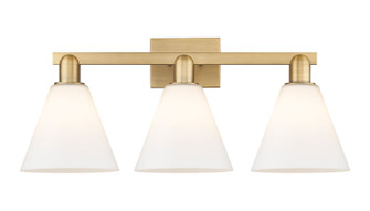 Arcadia Three Light Bath Vanity in Brushed Brass (405|7163WBBGBC81)