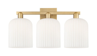Arcadia Three Light Bath Vanity in Brushed Brass (405|7163WBBG5598GWH)