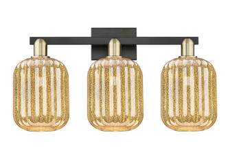 Arcadia Three Light Bath Vanity in Black Antique Brass (405|7163WBABG4607ME)