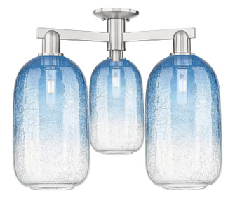 Arcadia Three Light Semi-Flush Mount in Brushed Satin Nickel (405|7163FSNG4827SB) Arcadia Three Light Semi-Flush Mount in Brushed Satin Nickel (405|7163FSNG4827SB)