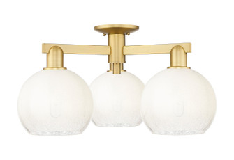 Arcadia Three Light Semi-Flush Mount in Satin Gold (405|7163FSGG4838OP)