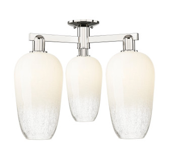 Arcadia Three Light Semi-Flush Mount in Polished Nickel (405|7163FPNG4847OP)