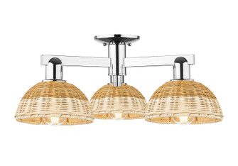 Arcadia Three Light Semi-Flush Mount in Polished Chrome (405|7163FPCNBD275NAT)