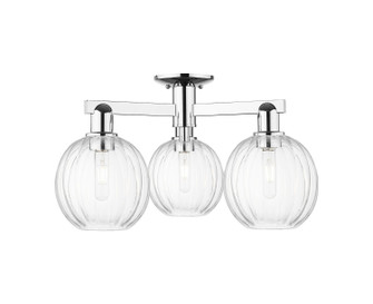 Arcadia Three Light Semi-Flush Mount in Polished Chrome (405|7163FPCG4587CL)