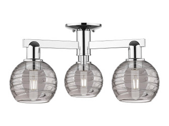 Arcadia Three Light Semi-Flush Mount in Polished Chrome (405|7163FPCG12136SM)