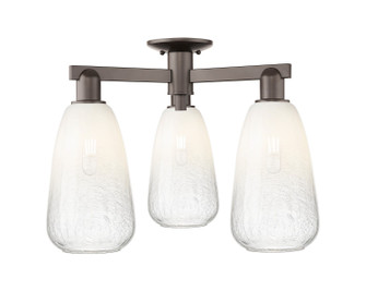 Arcadia Three Light Semi-Flush Mount in Oil Rubbed Bronze (405|7163FOBG4806OP)