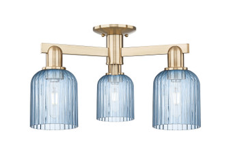 Arcadia Three Light Semi-Flush Mount in Champagne Bronze (405|7163FCBG5595BL)