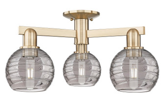 Arcadia Three Light Semi-Flush Mount in Champagne Bronze (405|7163FCBG12136SM)