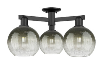 Arcadia Three Light Semi-Flush Mount in Matte Black (405|7163FBKG4838SL)