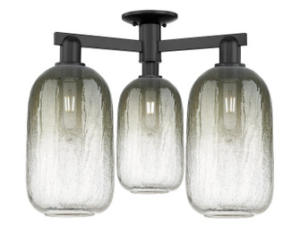 Arcadia Three Light Semi-Flush Mount in Matte Black (405|7163FBKG4827SL)