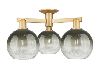 Arcadia Three Light Semi-Flush Mount in Brushed Brass (405|7163FBBG4838SL)