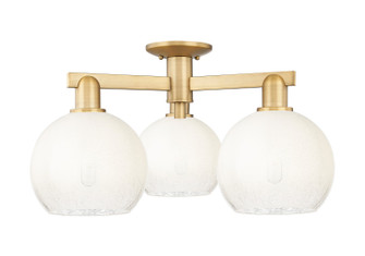 Arcadia Three Light Semi-Flush Mount in Brushed Brass (405|7163FBBG4838OP)