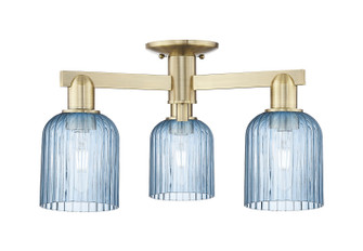 Arcadia Three Light Semi-Flush Mount in Antique Brass (405|7163FABG5595BL)