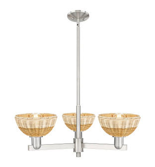 Arcadia Three Light Pendant in Satin Nickel (405|7163CRSNNBD275NAT)