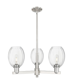 Arcadia Three Light Flush Mount in Satin Nickel (405|7163CRSNG4596CL)