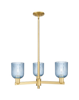 Arcadia Three Light Pendant in Satin Gold (405|7163CRSGG5595BL)