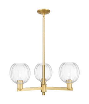 Arcadia Three Light Pendant in Satin Gold (405|7163CRSGG4587CL)