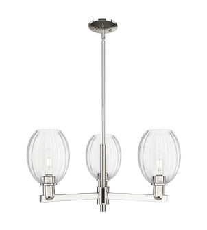 Arcadia Three Light Flush Mount in Polished Nickel (405|7163CRPNG4596CL)